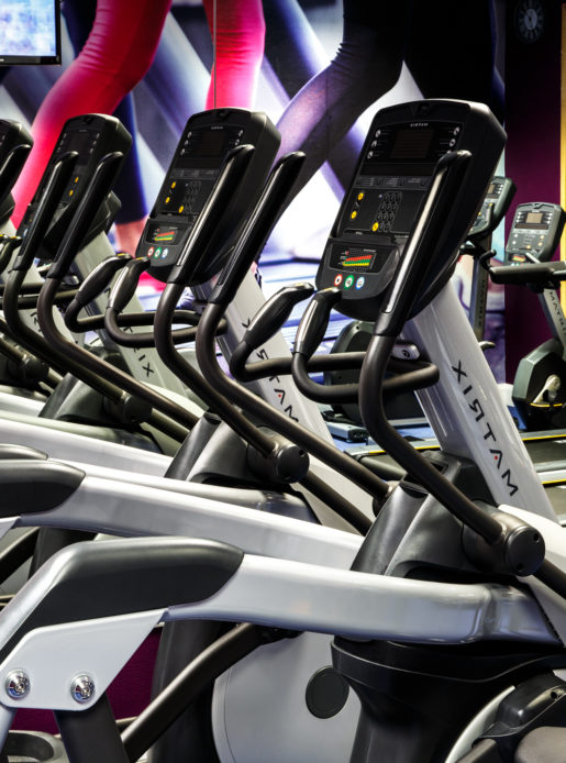 Treadmills and cross trainers in the Feel Good Health Club at Mercure Chester Abbots Well Hotel