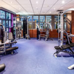 Gym weight machines in the Feel Good Health Club at Mercure Chester Abbots Well Hotel