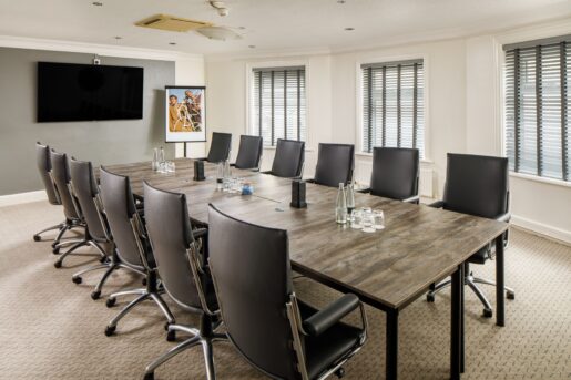 Meeting room set out in boardroom setting