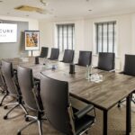 Meeting room set out in boardroom setting