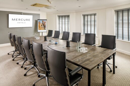 Meeting room set out in boardroom setting