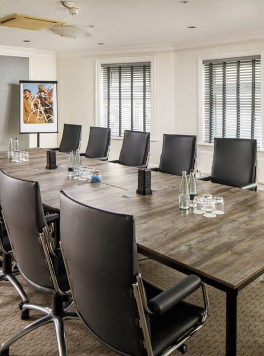 Meeting room set out in boardroom setting