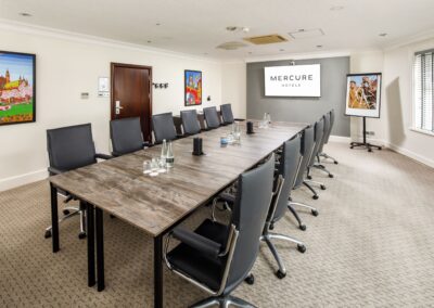 Meeting room set out in boardroom setting