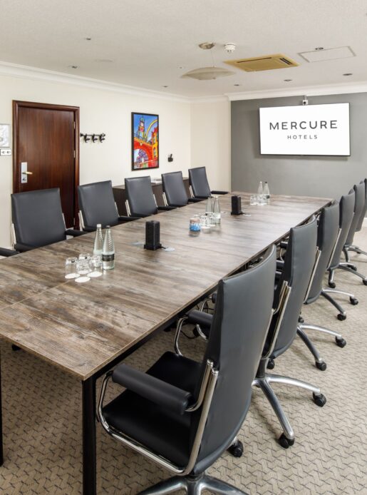 Meeting room set out in boardroom setting