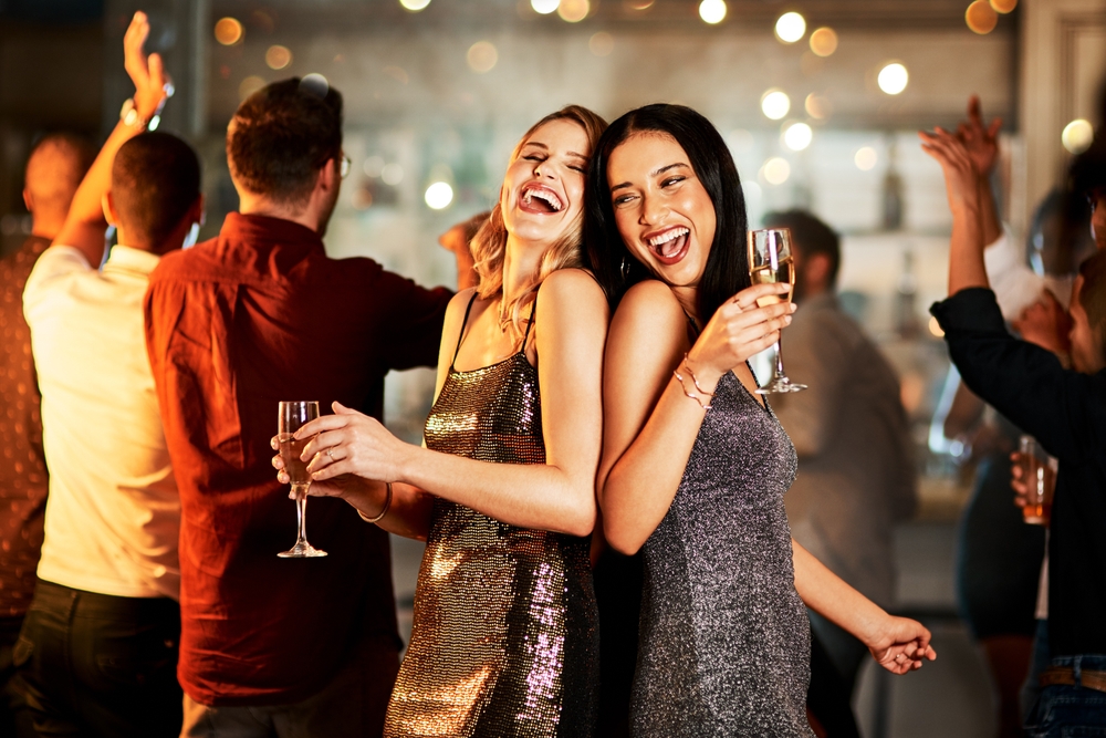 girls at a festive party